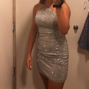 Silver Sparkly Formal Dress!